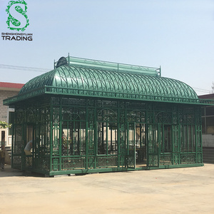 Outdoor Low Cost Venlo Commercial Victorian Used Garden Metal Cast Iron Glass Orangery Sunrooms Greenhouses Glasshouses Gazebos