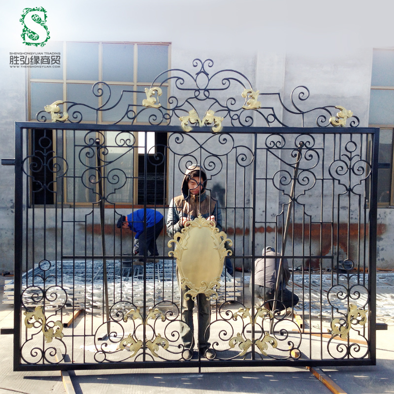 modern design decorative commercial metal fence panels, used wrought iron fencing