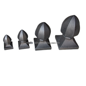 Low Price Fence Accessories Spindle Ball Pyramid Special Shape Post Caps Metal Cast Iron Steel Aluminum Post Top Hardware