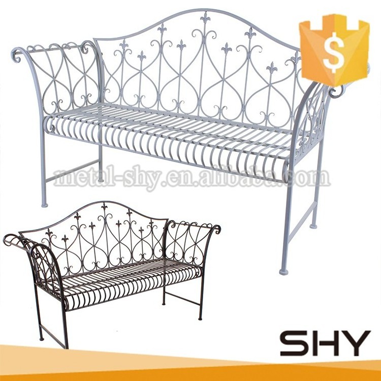 Wholesale Luxury Outdoor Furniture Metal Wooden Iron Stainless Steel Aluminum Piano Bench For Park Garden Hotel Villa Grass