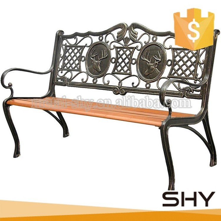 Wholesale Luxury Outdoor Furniture Metal Wooden Iron Stainless Steel Aluminum Piano Bench For Park Garden Hotel Villa Grass