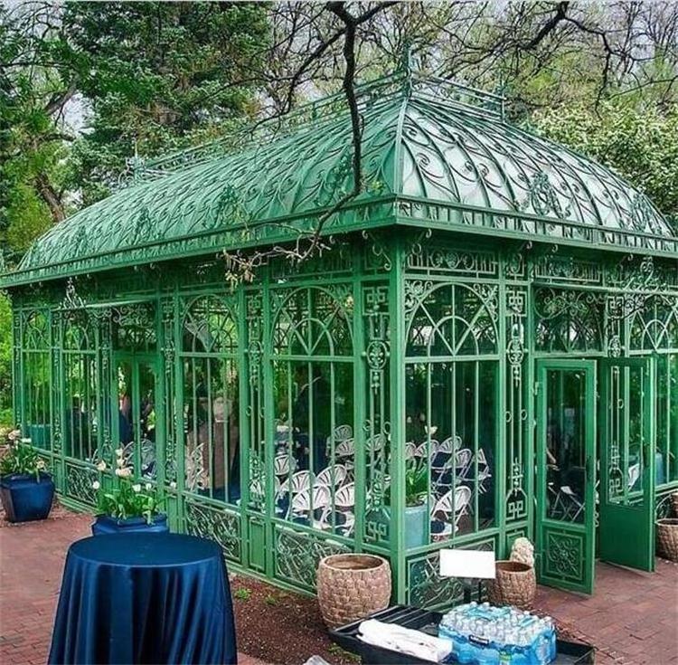 Antique Wrought iron Commercial Glass Greenhouse Sale