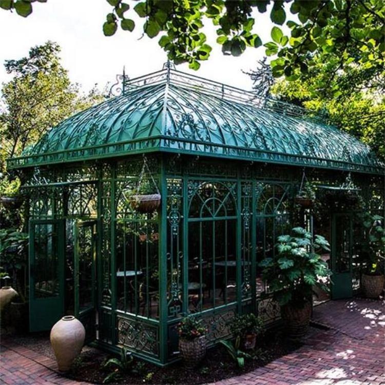 Antique Wrought iron Commercial Glass Greenhouse Sale