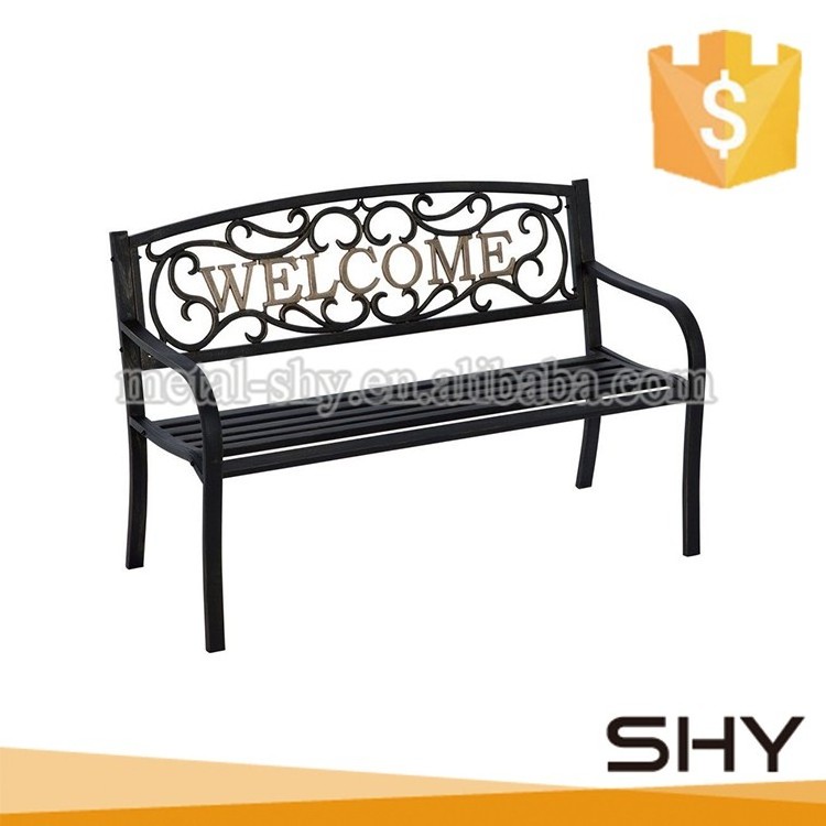 Wholesale Luxury Outdoor Furniture Metal Wooden Iron Stainless Steel Aluminum Piano Bench For Park Garden Hotel Villa Grass