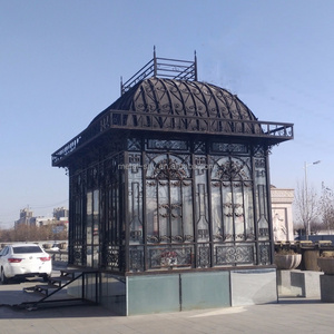 Outdoor antique metal garden greenhouse