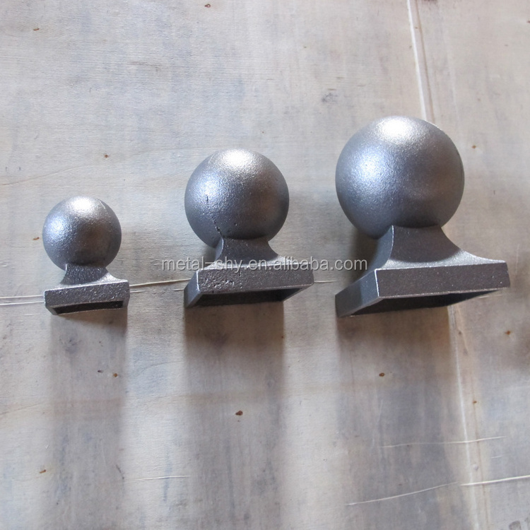 Low Price Fence Accessories Spindle Ball Pyramid Special Shape Post Caps Metal Cast Iron Steel Aluminum Post Top Hardware