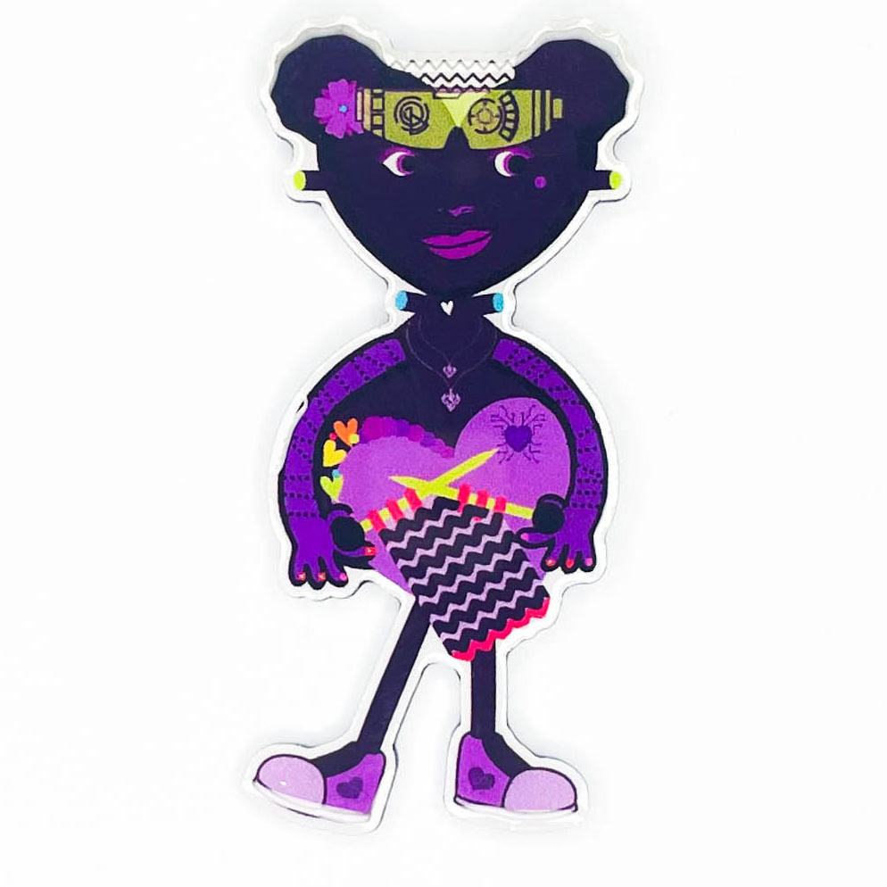 custom cute color fashion violet style girl lapel pins custom soft enamel metal brooch pin badge with glitter