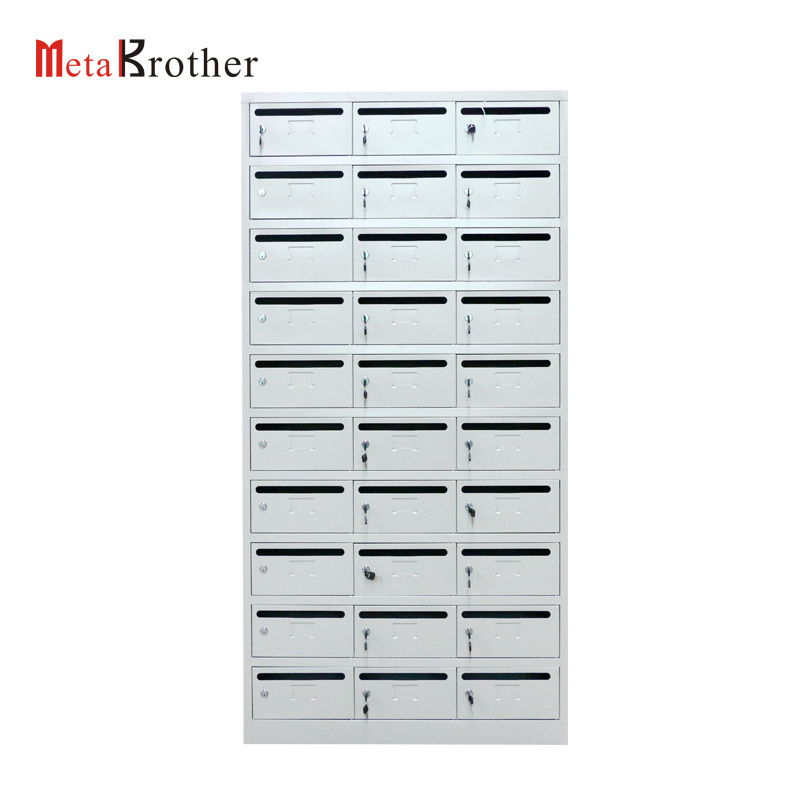 Steel 30 Door Outdoor Mailbox/Apartment Postbox/Metal Office Locking Mailbox For Letters Commercial Mail Box For Sale