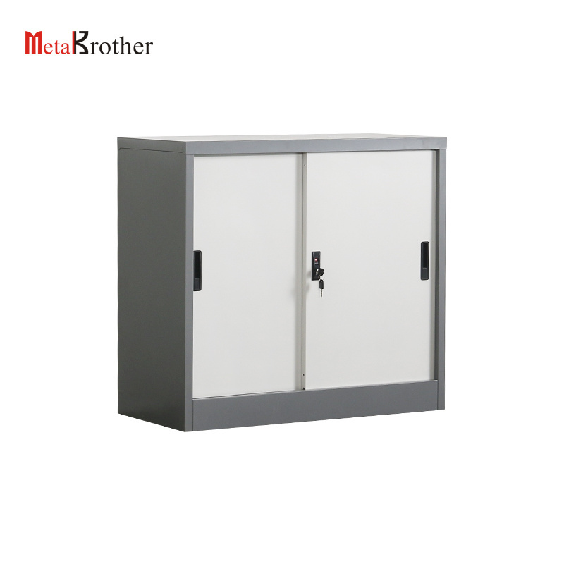 2 Sliding Door Steel Storage File Cabinets Vertical Metal Bookshelf Fireproof Filing Cabinet Luoyang Office Furniture Equipment