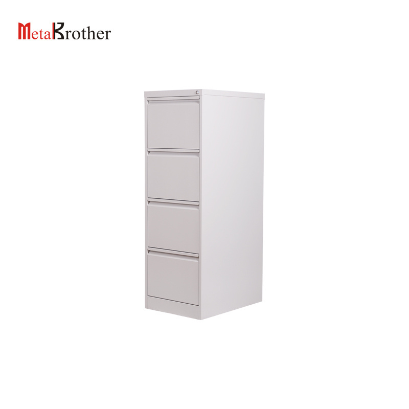 Fireproof Index Card Steel 4 Drawer Cabinet Metal A4 White Filing Cabinets For File Document