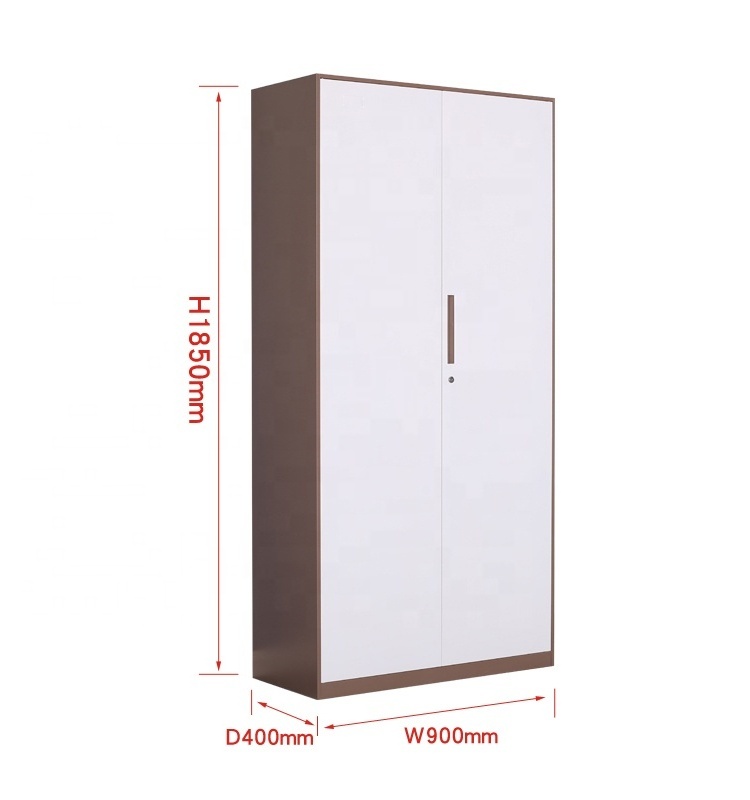 Modern Metal Wardrobe Locker Steel 3 Doors Narrow Edge Clothes Storage Cabinet For Office Student Bedroom Used