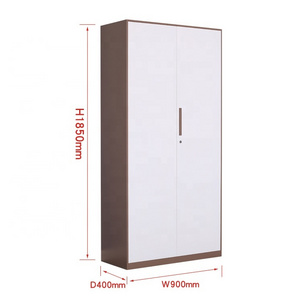 Modern Metal Wardrobe Locker Steel 3 Doors Narrow Edge Clothes Storage Cabinet For Office Student Bedroom Used