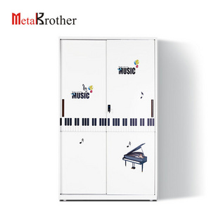 Home Furniture Wardrobe Bedroom  Closet 2 Door Clothing Steel Wardrobe Metal Wardrobe Design