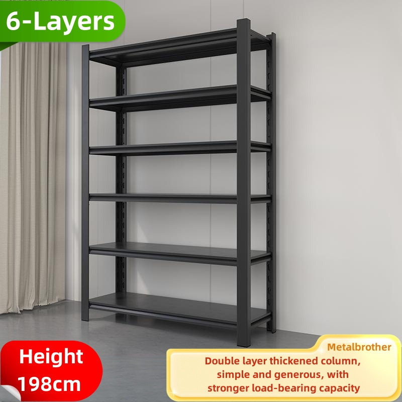 Metalbrother adjustable steel boltless garage storage shelves 6 layers shelf large capacity