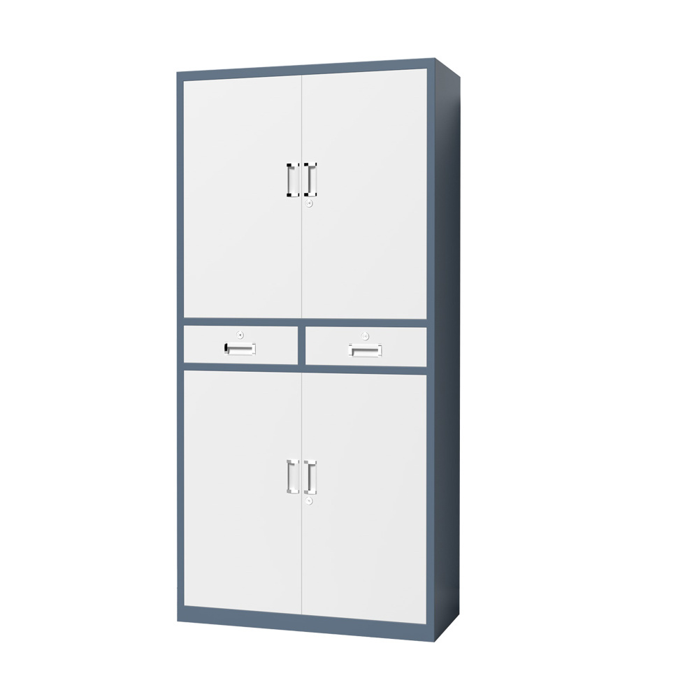 Middle Two Drawers Steel Office File With Lock Data File Voucher Storage Bookcase Filing Cabinets