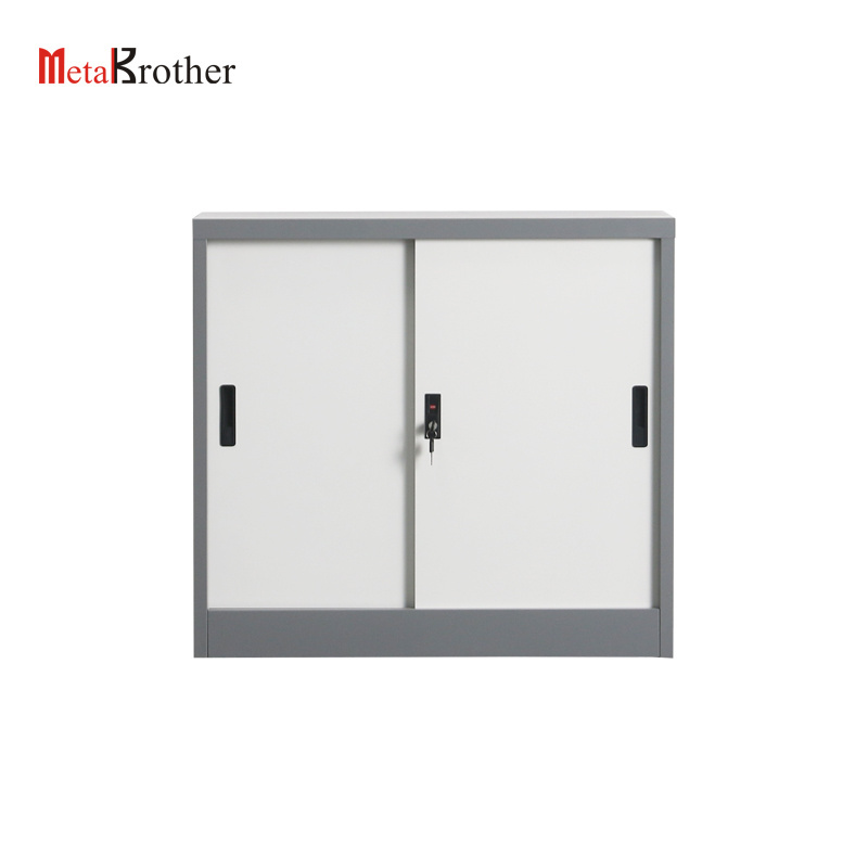 2 Sliding Door Steel Storage File Cabinets Vertical Metal Bookshelf Fireproof Filing Cabinet Luoyang Office Furniture Equipment