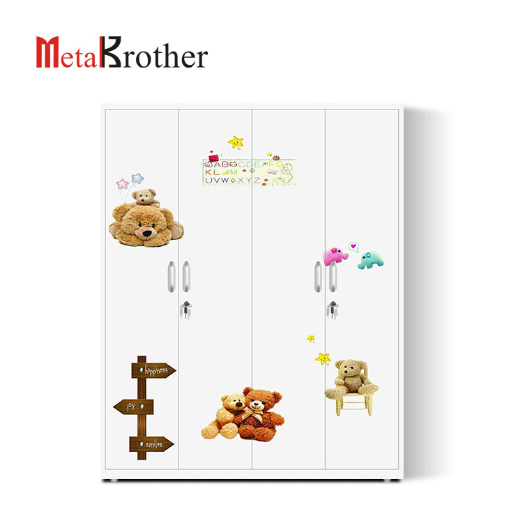 New Products Portable Kids Wardrobe Bedroom Wardrobe Closet Portable Amoires Metal Wardrobes