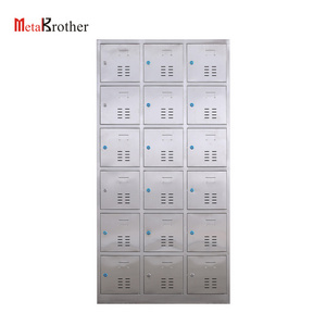 Stainless Steel 18 Door Lockers Almirah Cabinet Metal Storage Gym Locker Dormitory Closet Wardrobe Design For Sale Philippines