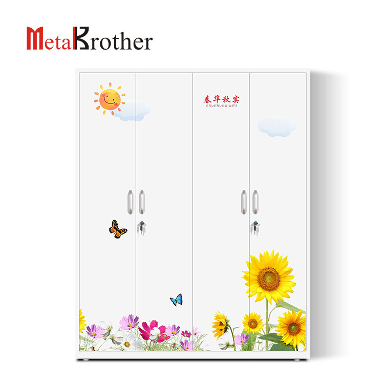 Fashion Multi-functional Home Furniture Portable Clothes Wardrobe Metal Storage Clothes Wardrobe