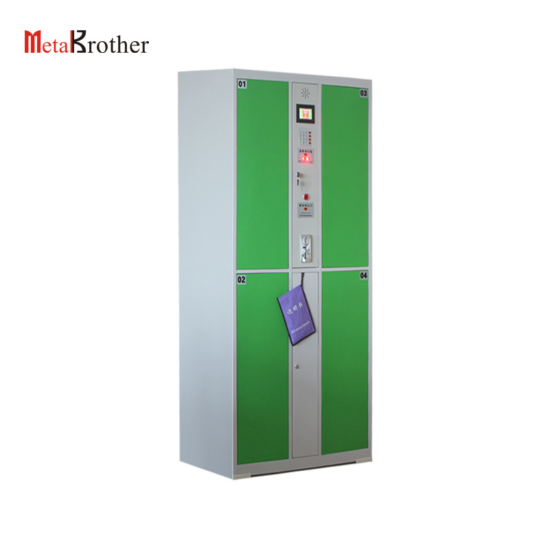 Electronic Luggage Smart Locker Coin Locker Cabinet Steel Intelligent Automatic Electronic Locker For Supermarket Gym Beach Pool