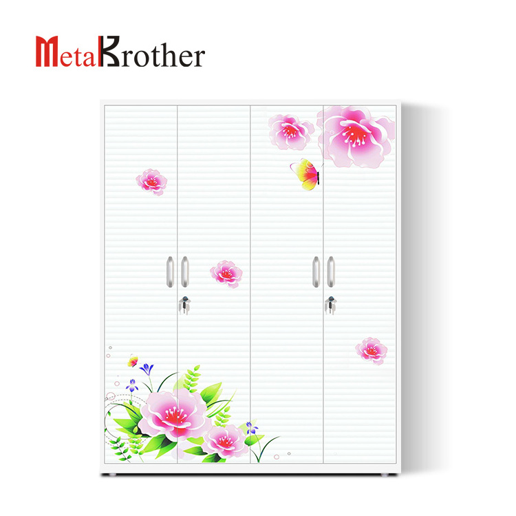 New Products Portable Kids Wardrobe Bedroom Wardrobe Closet Portable Amoires Metal Wardrobes