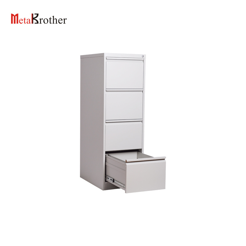 Fireproof Index Card Steel 4 Drawer Cabinet Metal A4 White Filing Cabinets For File Document