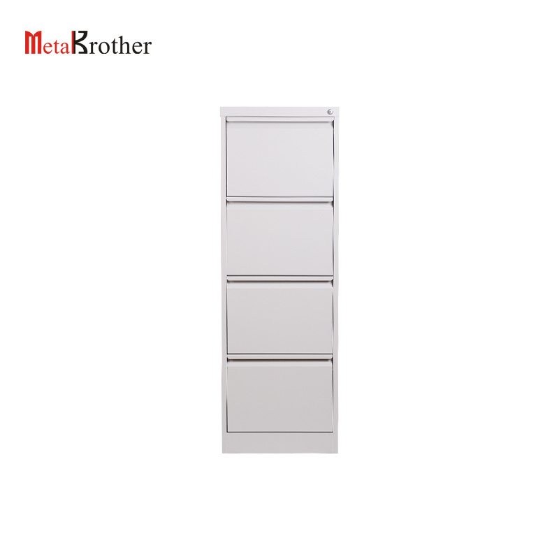 Fireproof Index Card Steel 4 Drawer Cabinet Metal A4 White Filing Cabinets For File Document