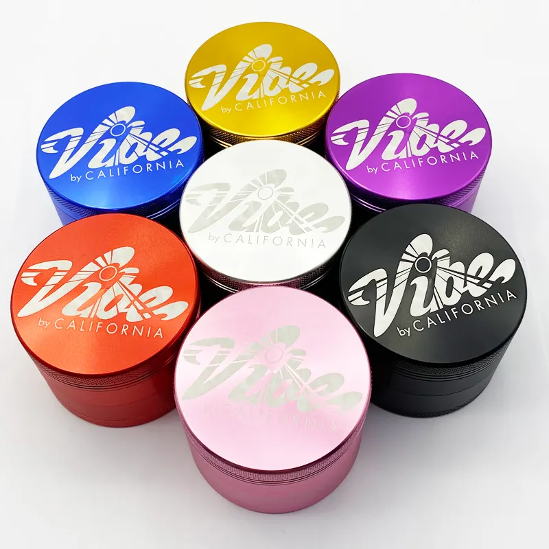 Wholesale Cheap Metal Zinc Alloy Tobacco Custom Grinder 4 Layers Premium Custom Dry Herb Grinder For Smoking Accessories