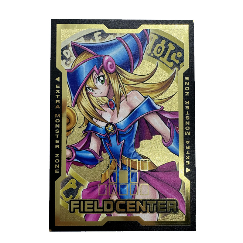 Customize Any Anime Character Metal Field Center Cards Golden Metal Game Trading Card Gold Metal Cartoon Playing Card