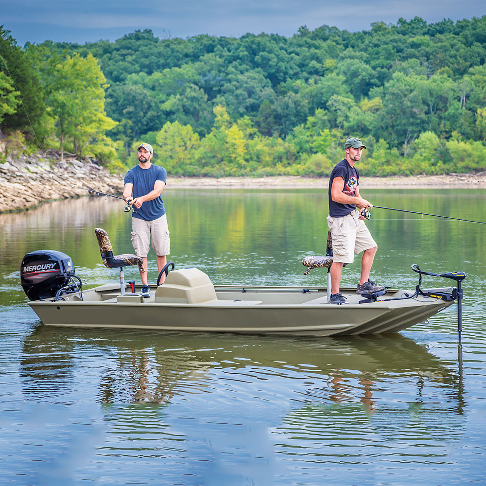 18ft Workshop Saltwater side Console Aluminum  Fishing vessel Jon boat with bow seat and storage boxes for sale