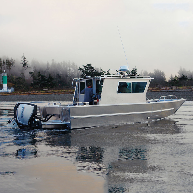 Aluminum Landing Craft Cabin Work Boat Crane for sale