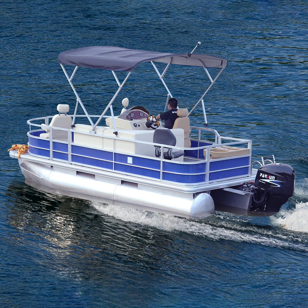 Kinocean 15ft Hot Selling Lesurie Pontoon Boat for Fishing and Cruising Yacht Type