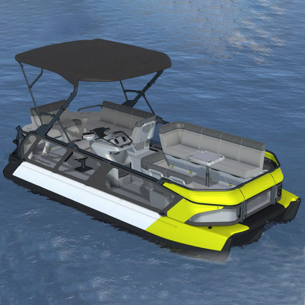 Kinocean New-Style Aluminium Catamaran Fishing Boat Inflatable Pontoon Boat for Water Sports Hot Selling Item