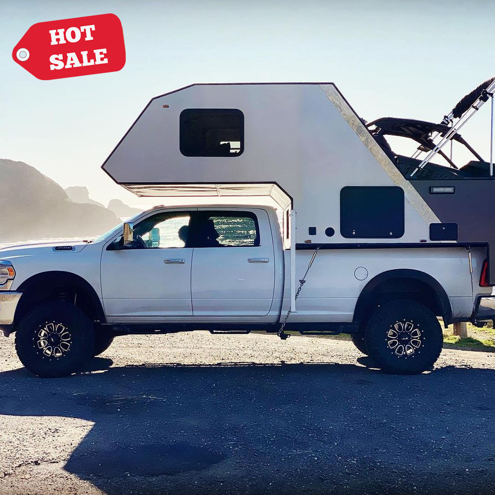 Ecocampor Slide In Toy Hauler Camper For Europa Pick Up Toyota Tacoma Hard Wall Midsize Truck 4 X 4 Camper On Aluminium Pickup