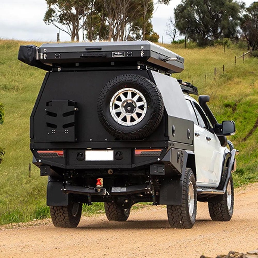 Lightweight Pop-Top Aluminum Truck Camper Ute Canopy with Roof Top Tent OEM Customized Support