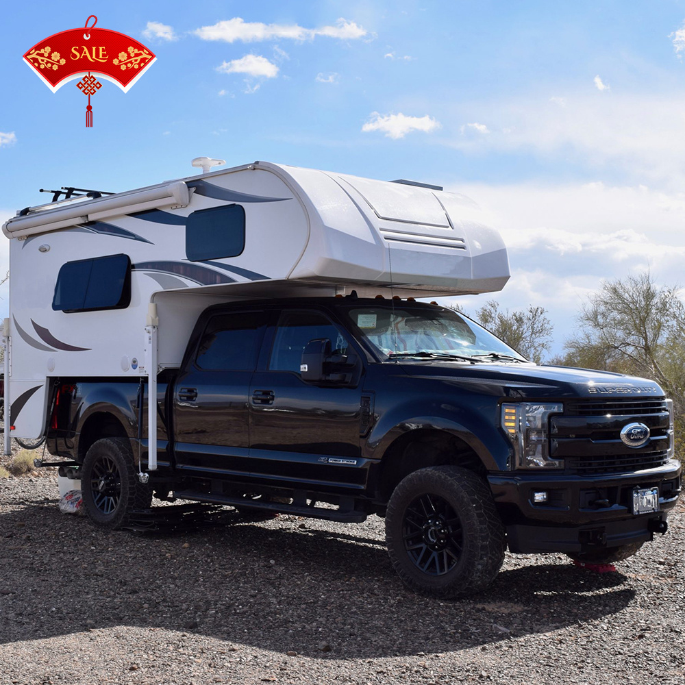 Ecocampor 4x4 off Road Pickup Camper Truck Pop up Adventure Flatbed Truck Camper For Sale