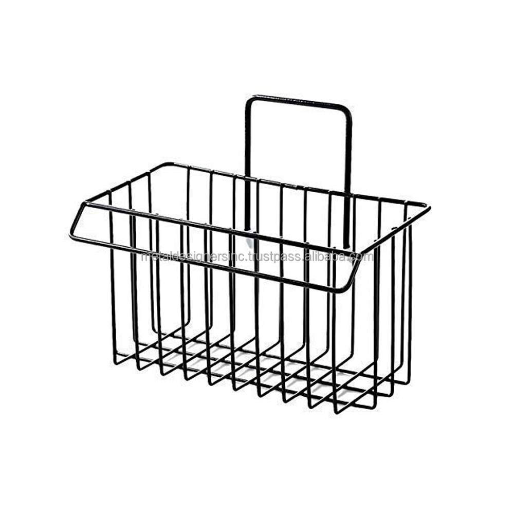 Hanging Wall Files, Magazine, Books & Newspaper Holder, Decorative Organizer Metal Wire wall Mounted Storage Baskets Portable