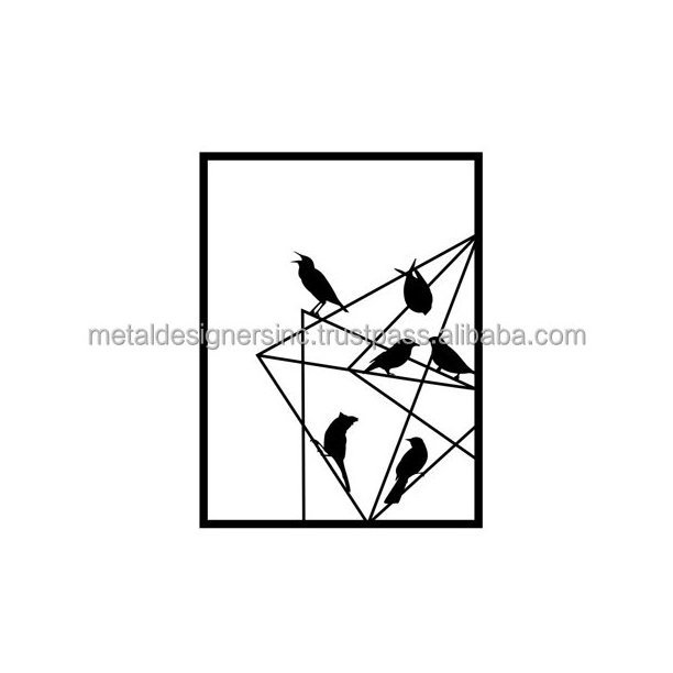 Home Decor Geo Birds Modern Metal Wall Art decorative metal art Bird frame Home decor for Living Room, Bed Room and drawing Room