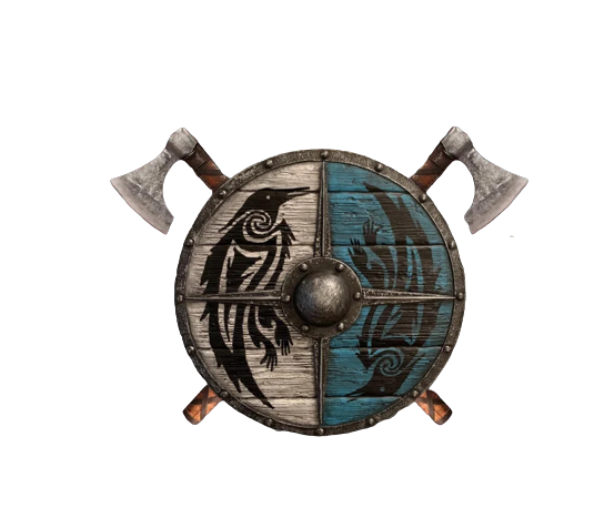 New Unique blue bird Design Heavy Wooden Shield Medieval Round Viking Shield Professional Custom Made with wooden axes