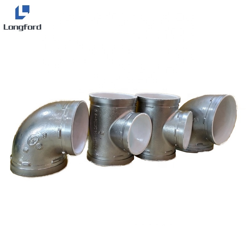 Tee Threaded Plumbing Accessories Hydraulic Pipe Fitting Hot Dipped Galvanised Malleable Iron 3 Way Elbow Female Flange Square