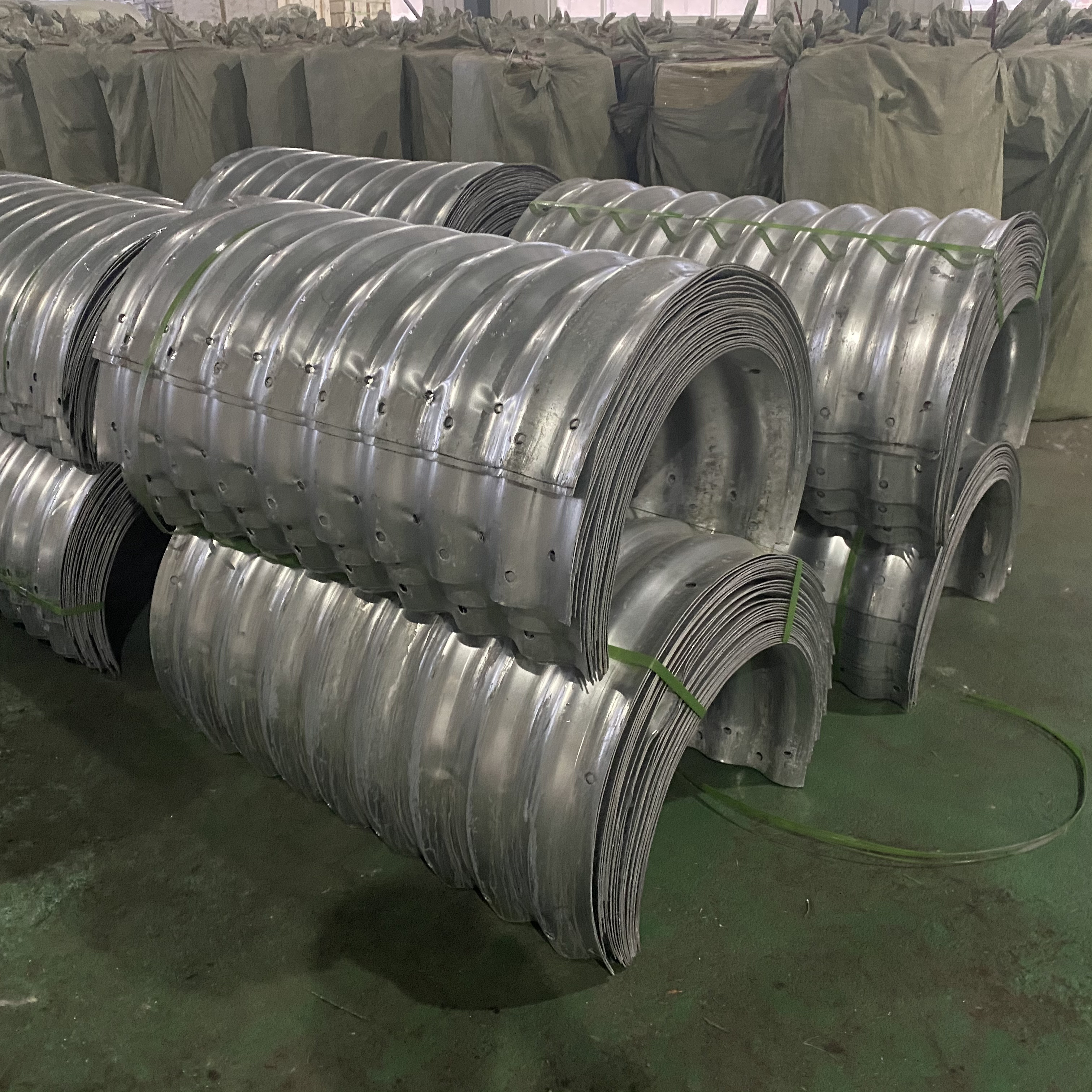 Bridge Assemble galvanized metal tunnel steel culvert pipe 2m 1m 3m diameter Drainage Culvert Metal Pipe