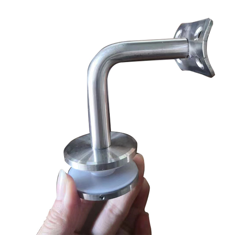 Stair Handrail Fittings 90 Degree Seven-figure Elbow Pipe Connector Stainless Balustrade Railing Accessories