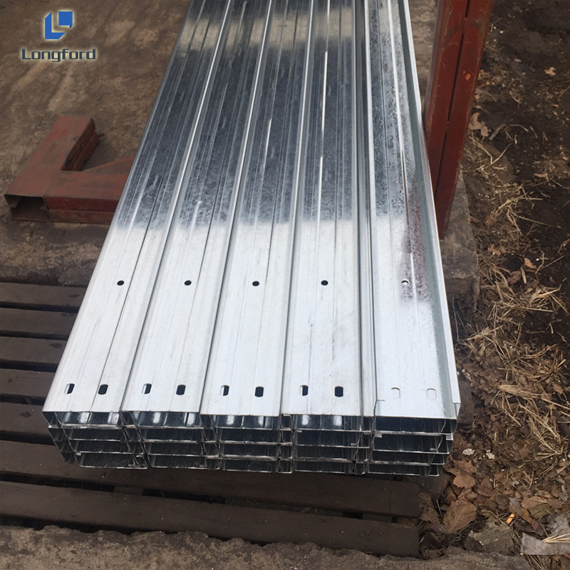 Light Weight Galvanized Steel C Purlin Steel Channel cold formed galvanized steel C channel profile C profile price Purlin