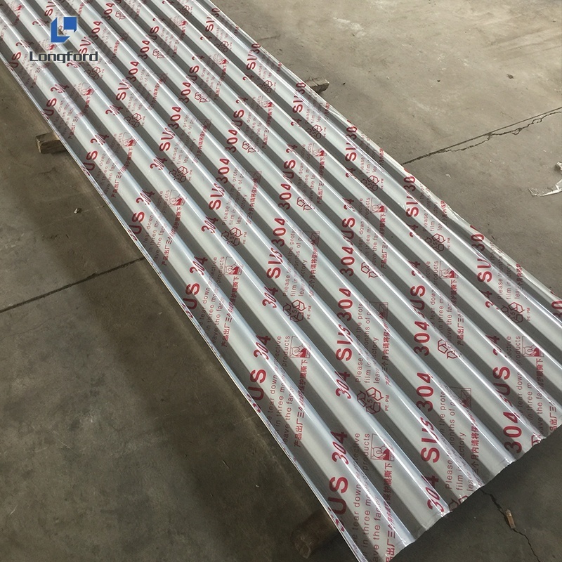 ASTM SUS304 316L 201 310s pitched tile roof Corrugated Metal Stainless steel solar Roofing mosaic tile trim profiled sheet