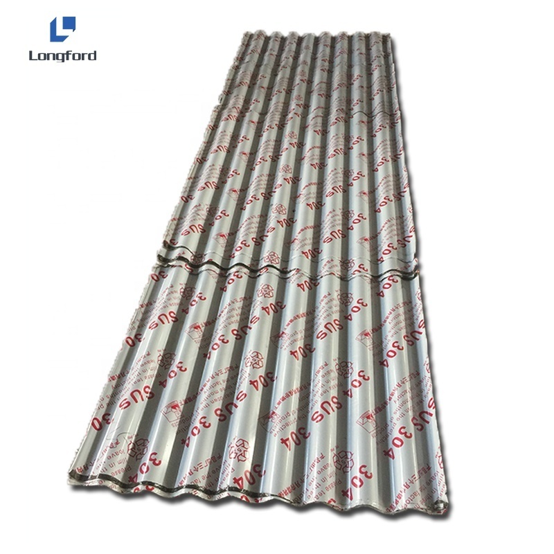 ASTM SUS304 316L 201 310s pitched tile roof Corrugated Metal Stainless steel solar Roofing mosaic tile trim profiled sheet