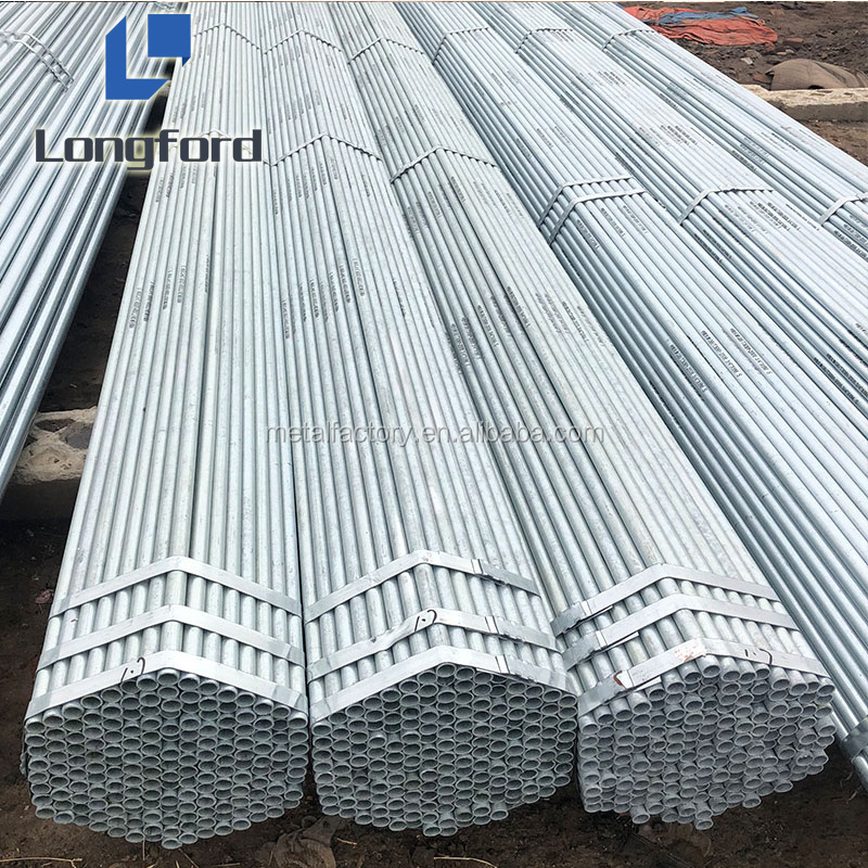 galvanized steel pipe 2 3 4 inch round handrails swaged tube price used greenhouse structure water well