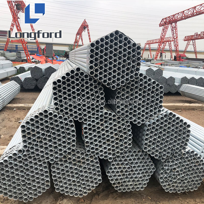 galvanized steel pipe 2 3 4 inch round handrails swaged tube price used greenhouse structure water well