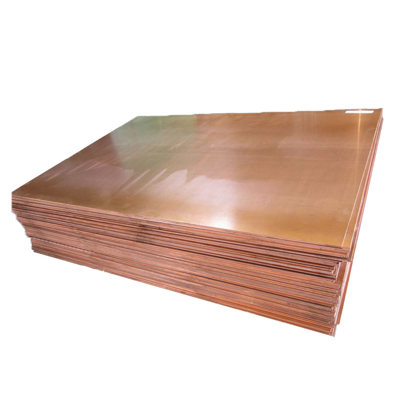 Hot Selling 99.99% Pure Copper Cathode Sheet Brass Sheet C10100 C10200 C11000 C10300 T2 Flat Red Copper Plate For Construction