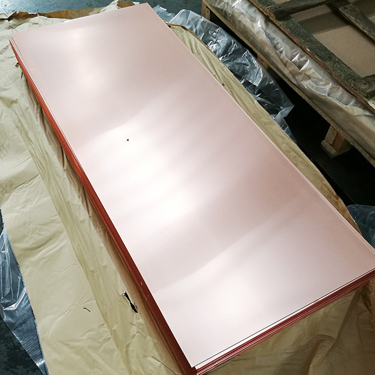 Hot Selling 99.99% Pure Copper Cathode Sheet Brass Sheet C10100 C10200 C11000 C10300 T2 Flat Red Copper Plate For Construction