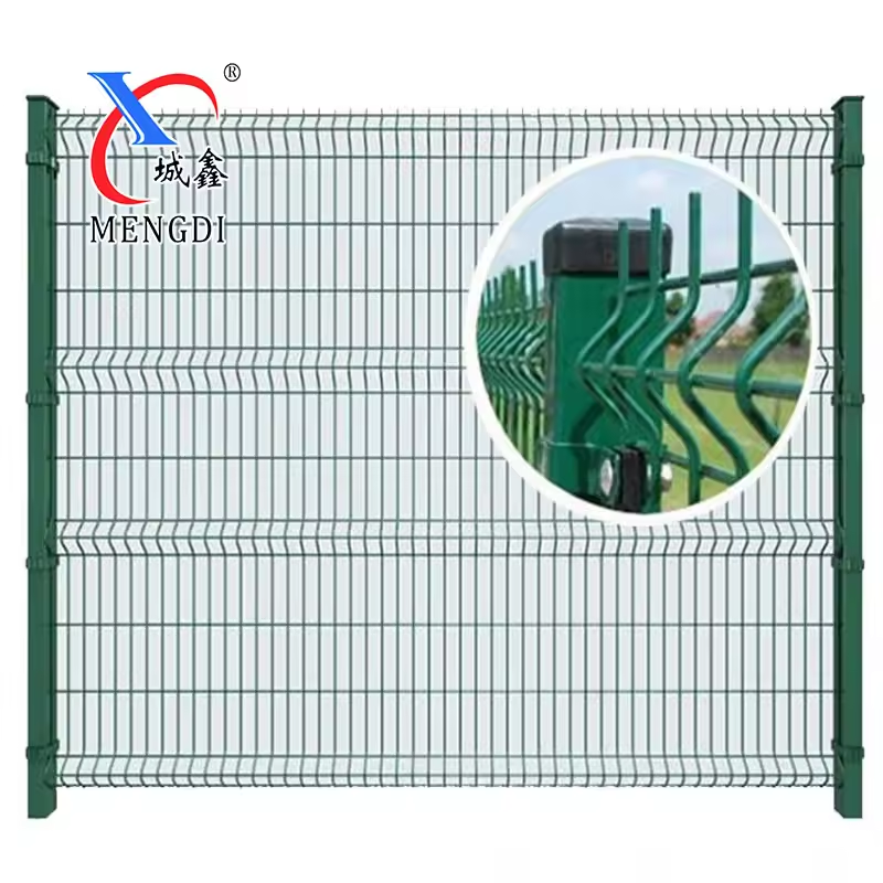 3D Security Curvy Galvanized Welded Wire Mesh Fence 3D Triangle Bended Fence